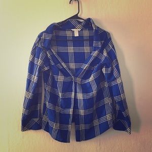 BLUE BUTTON DOWN SOFT FLANNEL